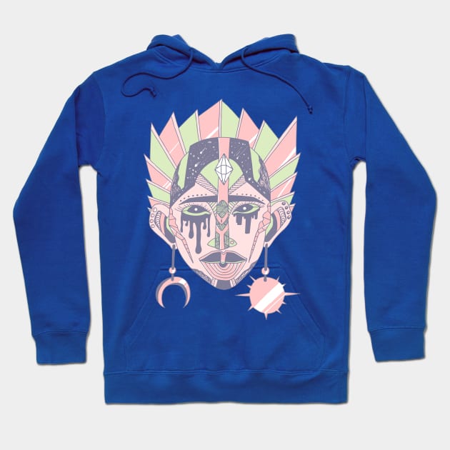 Npink African Mask No 12 Hoodie by kenallouis